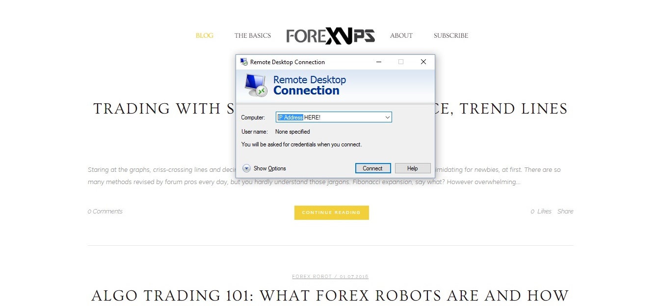 How to setup vps for forex